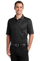 CornerStone® Select Snag-Proof Tipped Pocket Polo - Black/ Smoke Grey - XS
